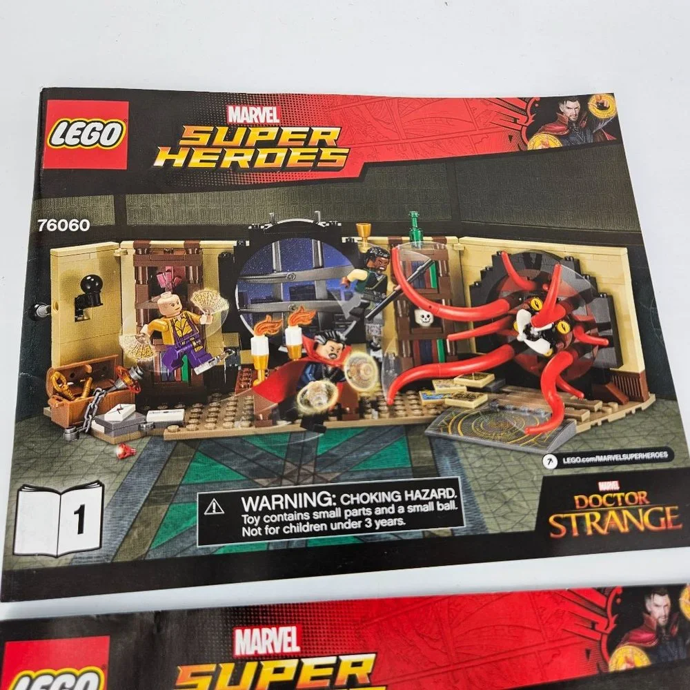 Lego Dr Strange Marvel 76060 1 & 2 Manual Instruction Book ONLY No Brick Fig